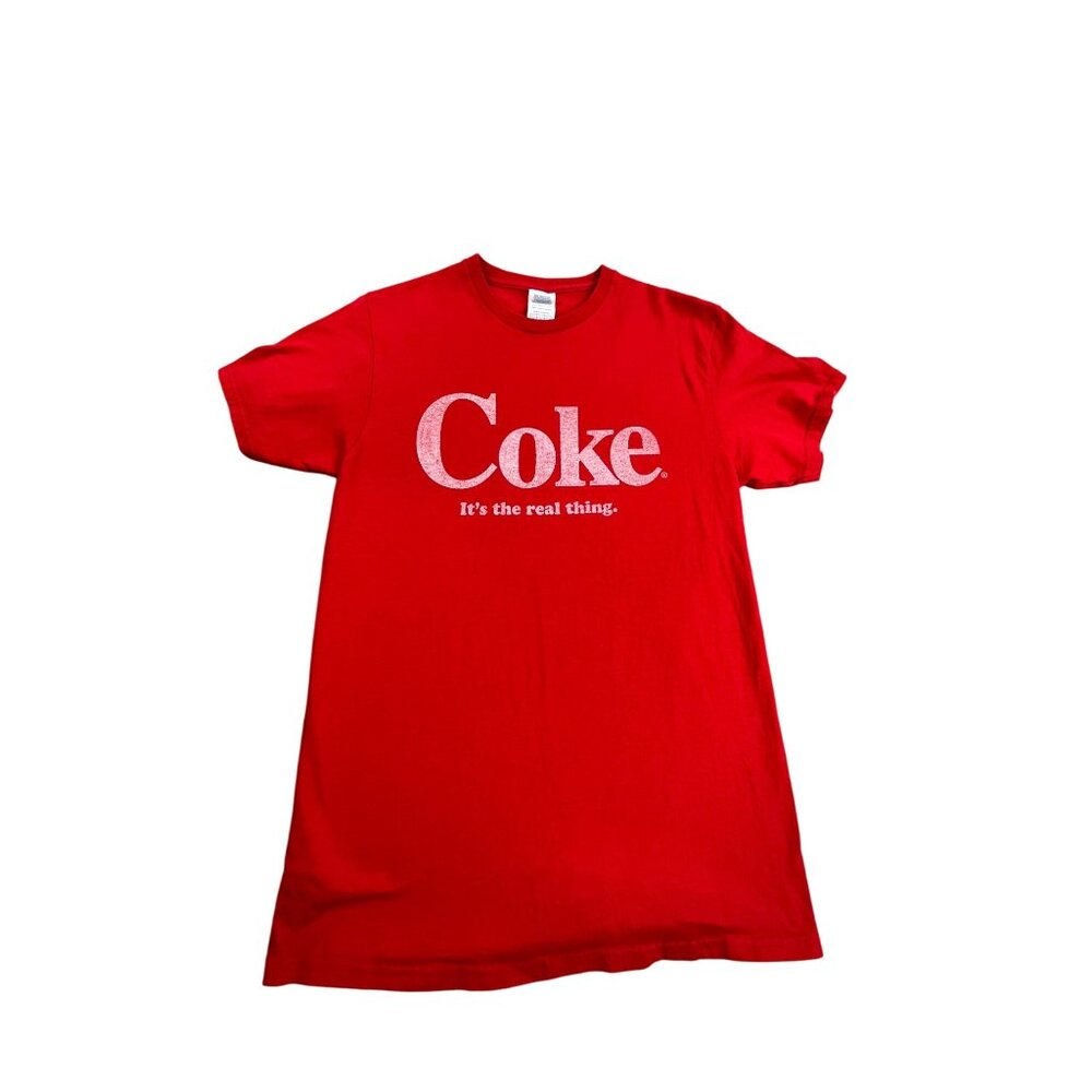 Vintage Coke Mens Medium Red Shirt "Its The Real Thing" Delta Pro Weight Retro